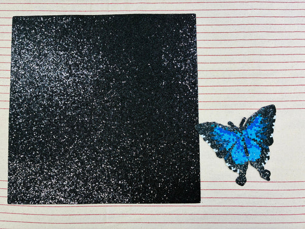 Feuille pailletée 30×30 cm pour thermocollage perles à repasser