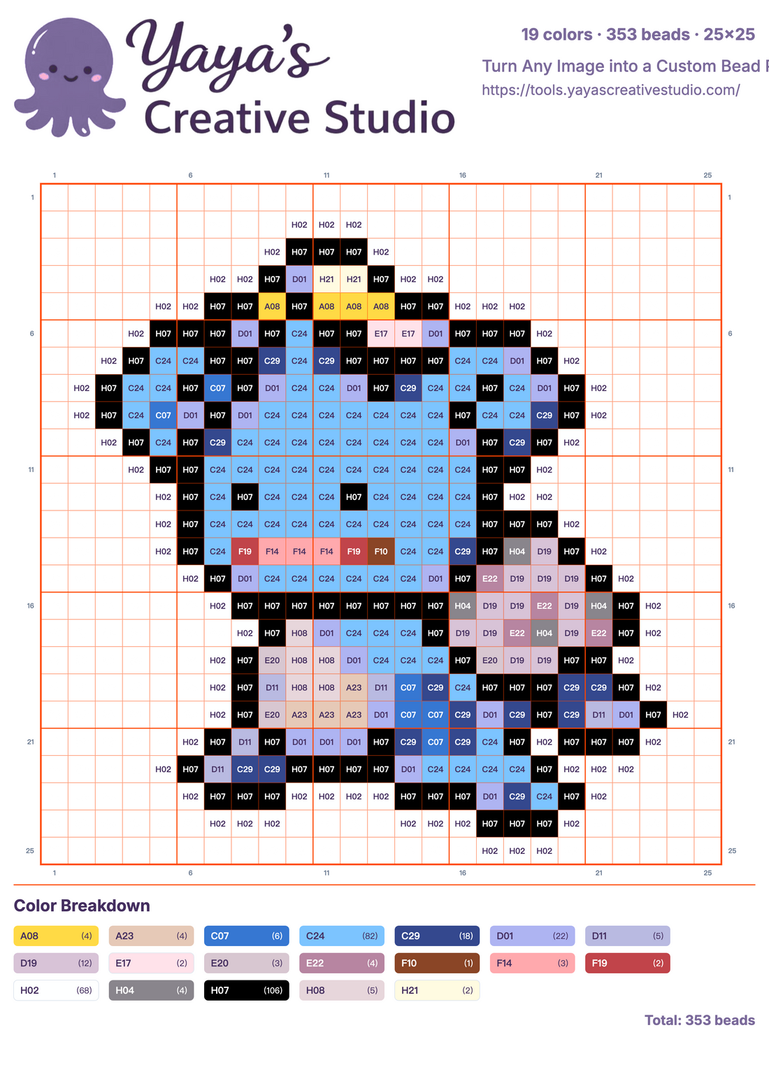Ditto Transforming into Lapras Fuse Bead Creation – Pokémon Pixel Art (353 beads, 19 colors)